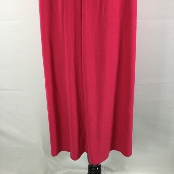 KARL Lagerfeld Pink Sleeveless Swing Trapeze Dress W/Faux Pearl & Chain Neckline - Picture 10 of 16